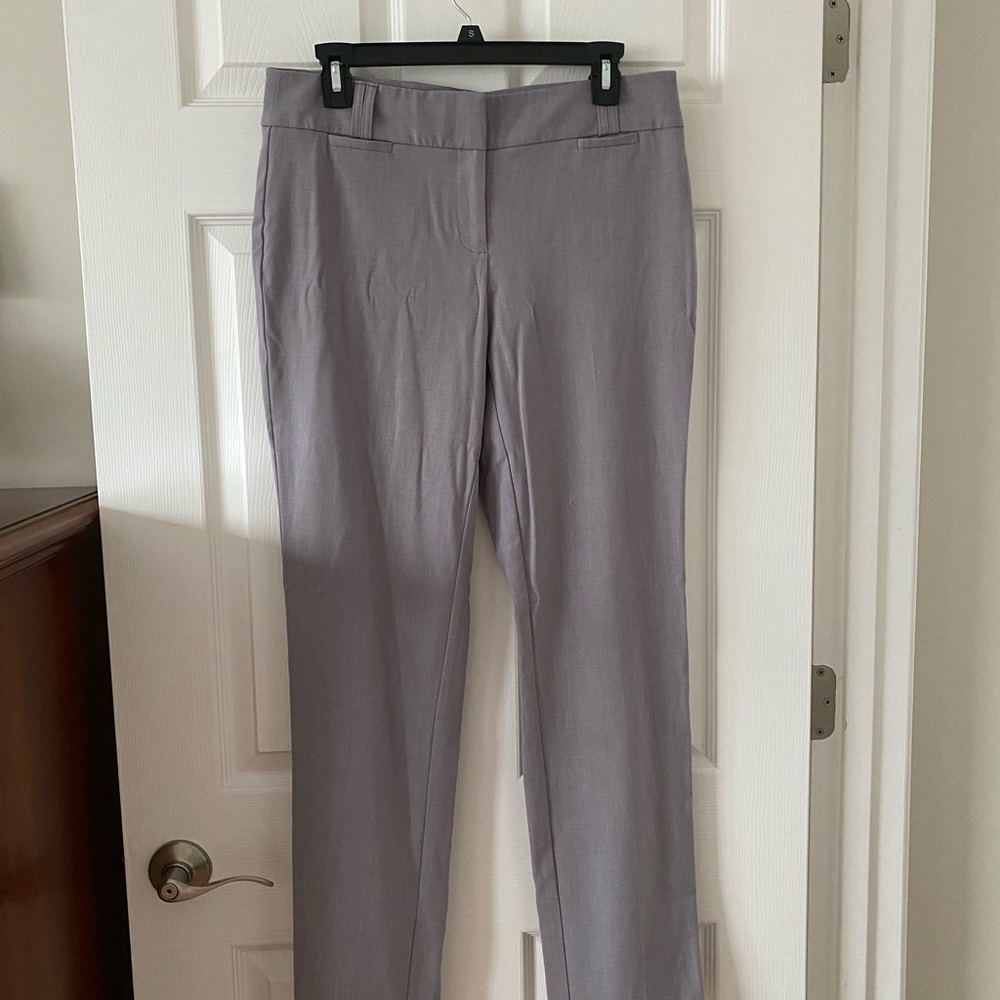 Anne Klein Gray Straight Leg Dress Pants
